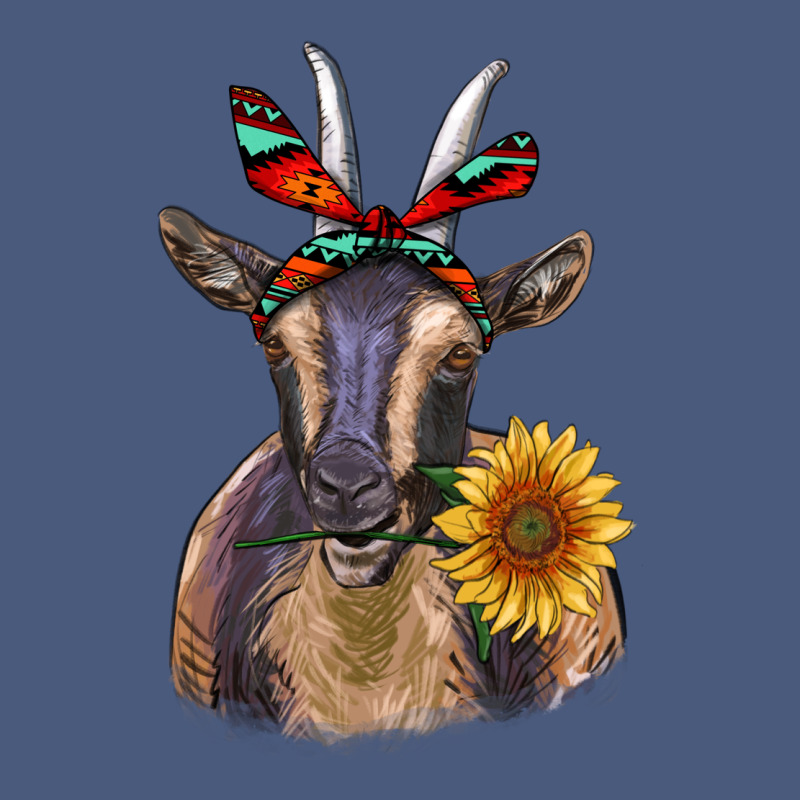 Sunflower Aztec Ribbon Goat Vintage Hoodie by RanaPortraitStore | Teevron