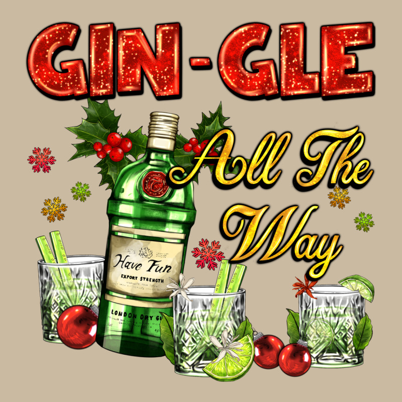 Gin`gle All The Way With Bottle And Cocktails Long Sleeve Tee by AdoDesignShop | Teevron