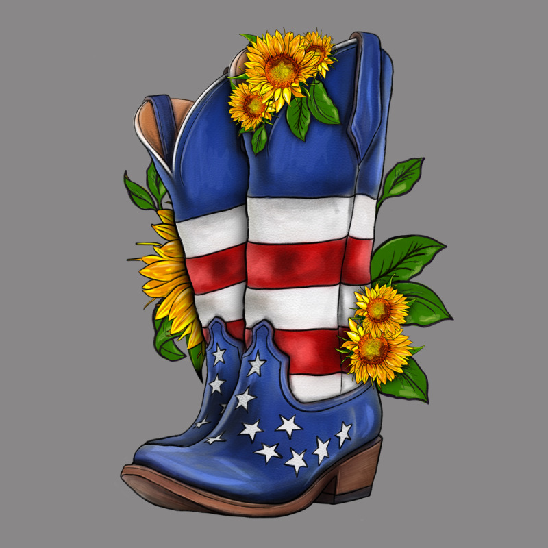 American Cowboy Boot With Sunflower Vintage Tee by HRA Design Shop | Teevron