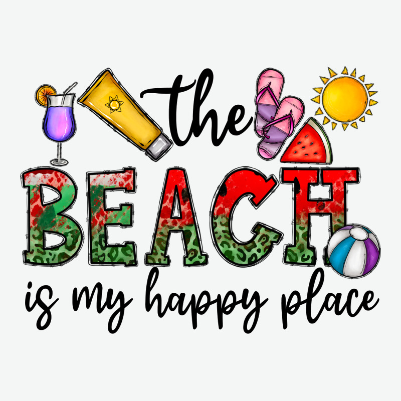 The Beach Is My Happy Place Urban Heavy Tee by CowhideDigitalArt | Teevron