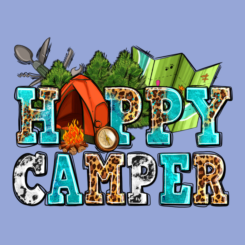 Happy Camper With Trees And Map Classic Tee by AdoDesignShop | Teevron