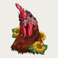 Rooster Sunflower Zipper Hoodie | Teevron