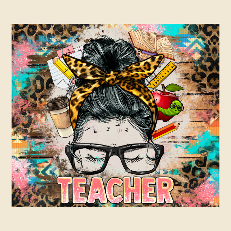 Teacher Messy Bun Tumbler Premium Tee by BarkalooDesign | Teevron