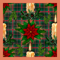 Christmas Candle And Ornaments Seamless Pattern Classic Tee | Teevron