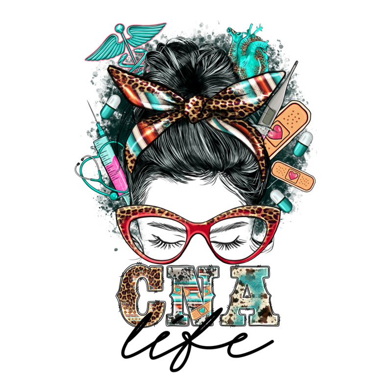 Nurse Cna Life Messy Bun Premium Tee by BarkalooDesign | Teevron