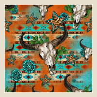 Western Bull Skull Seamless Pattern Urban Heavy Tee | Teevron