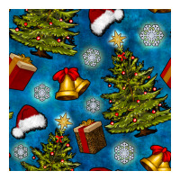 christmas trees and bells seamless pattern | Teevron