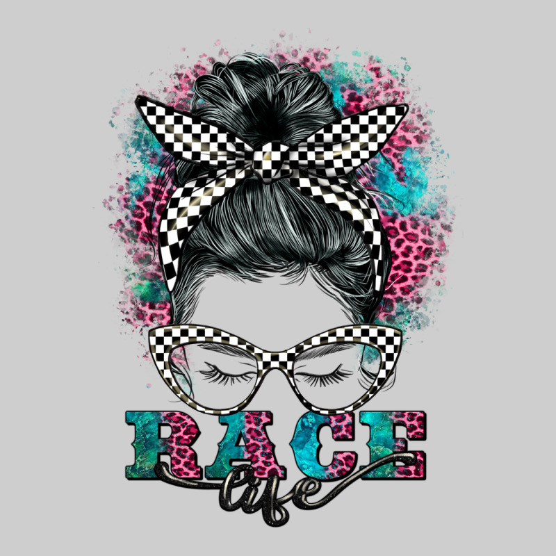 Race Life  Messy Bun Premium Tee by BarkalooDesign | Teevron