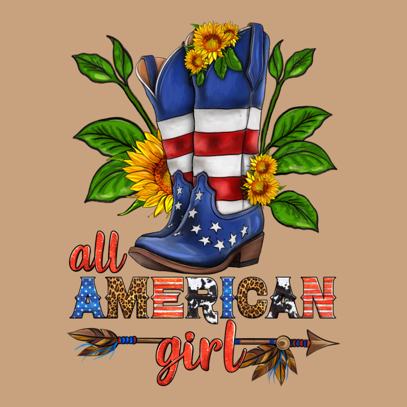 All American Girl Cowboy Boot With Sunflower Vintage Tee by HRA Design Shop | Teevron