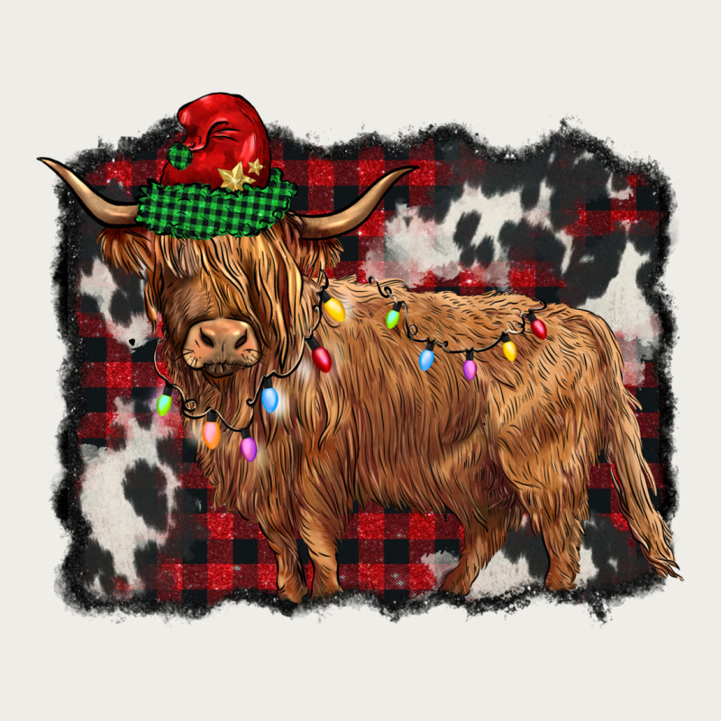 Christmas Highland Cow Zipper Hoodie by BarkalooDesign | Teevron