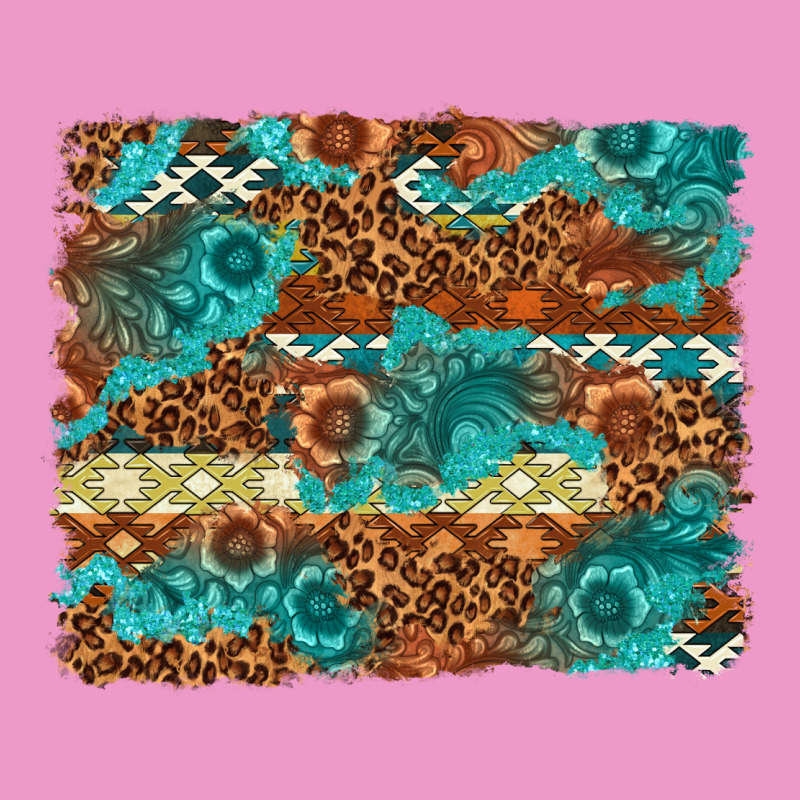 Leopard And Aztec Background Western Urban Hoodie by texasbilliewilder | Teevron