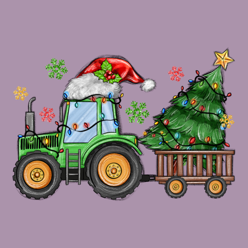 Christmas Tractor Heavyweight Hoodie by MaliasSmallBusiness | Teevron