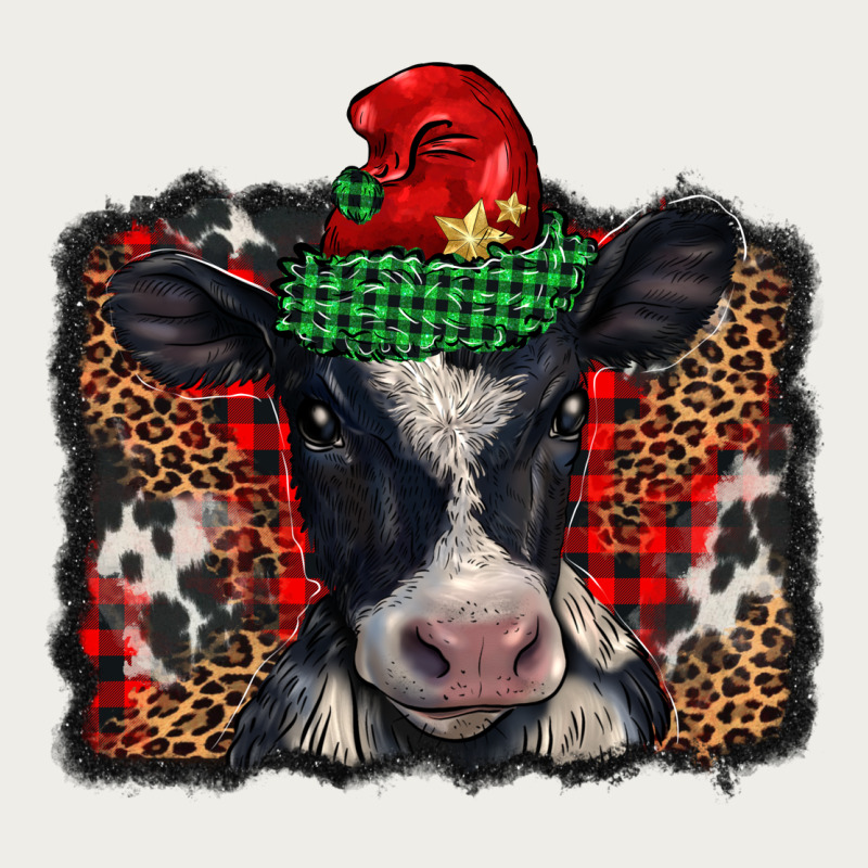 Christmas Black And White Baby Cow Zipper Hoodie by BarkalooDesign | Teevron