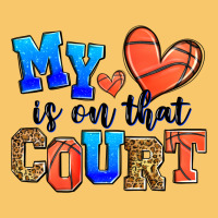 My Heart Is On That Court Basketball Vintage Hoodie | Teevron