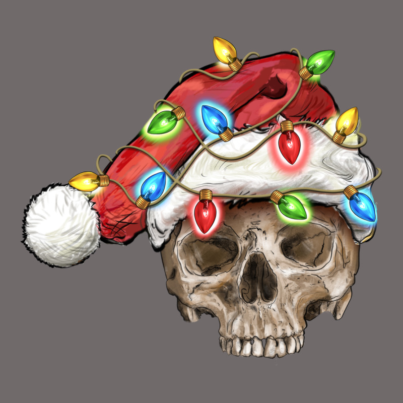 Christmas Skull With Santa Hat Urban Heavy Tee by FaDigitalArtStudio | Teevron