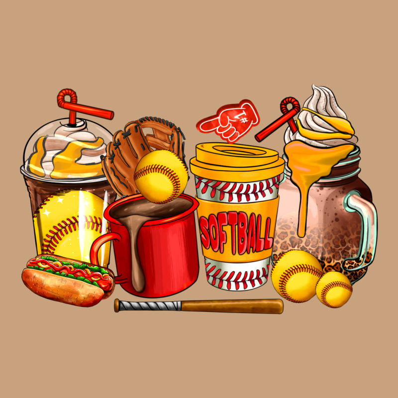 Softball Coffee Cups Vintage Tee by AdoDesignShop | Teevron