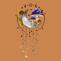 Moon And Mushrooms With Sunflower Heavyweight Hoodie | Teevron