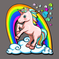 Cute Unicorn With Rainbow Urban Heavy Tee | Teevron