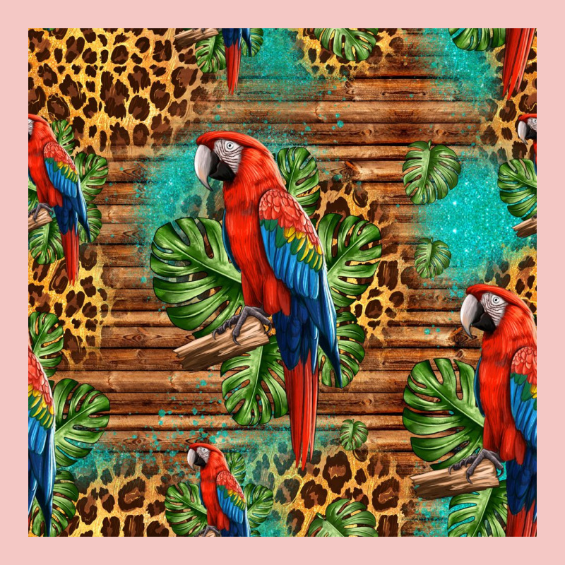 Macaw Parrot Seamless Pattern Urban Heavy Tee by HRA Design Shop | Teevron