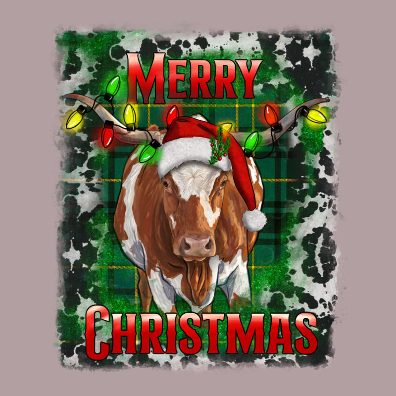 Merry Christmas Longhorn Cow Vintage Hoodie by RanaPortraitStore | Teevron