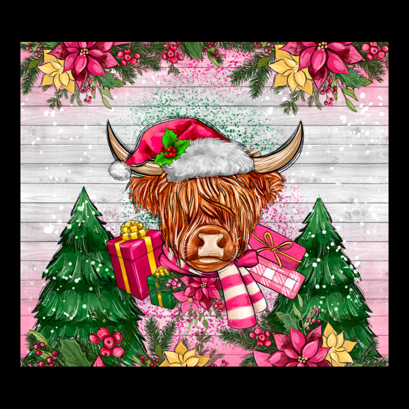 Pink Christmas Cow Premium Sweatshirt by MaliasSmallBusiness | Teevron