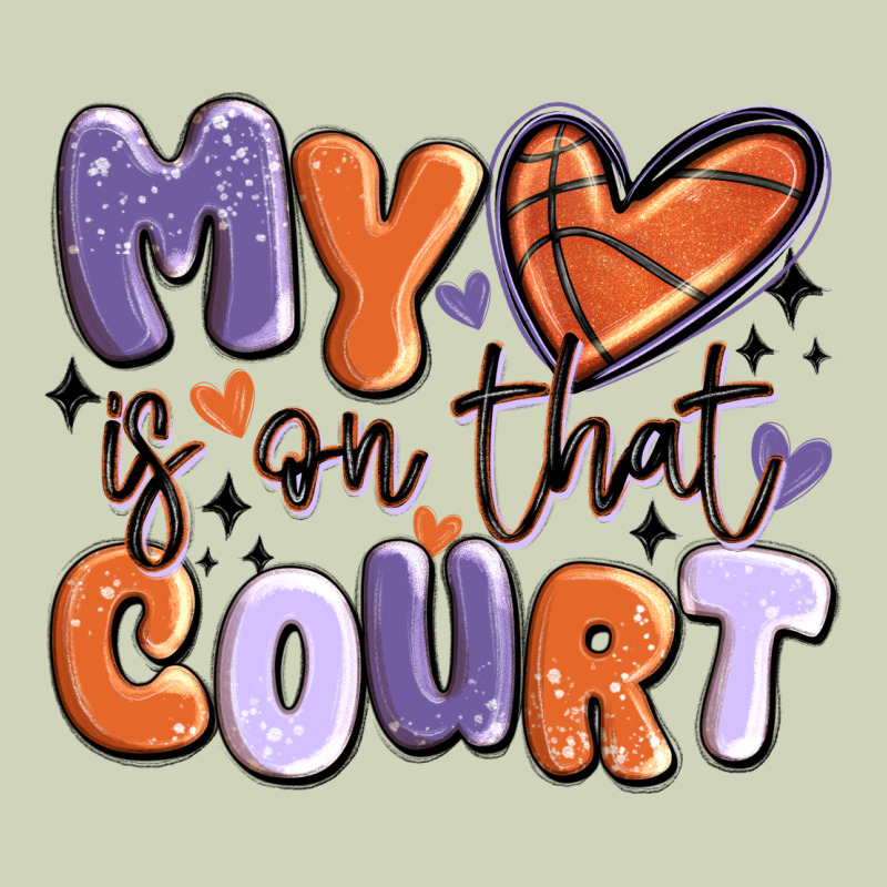 My Heart Is On That Court Heavyweight Hoodie by MaliasSmallBusiness | Teevron