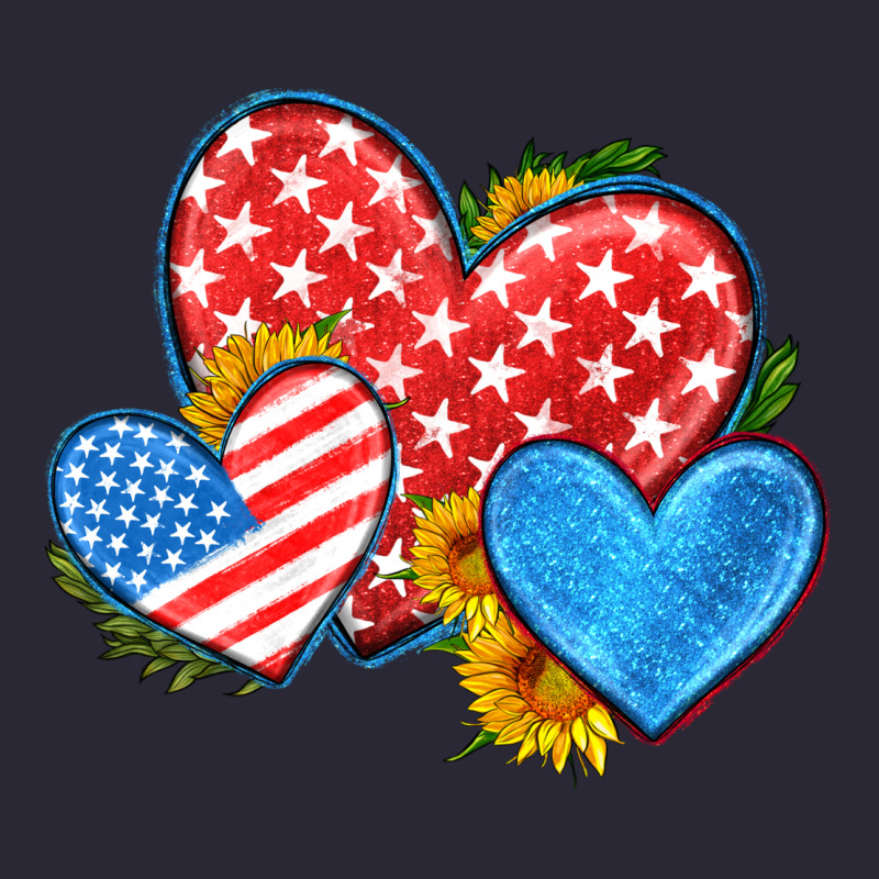 Usa Flag Hearts With Sunflower Vintage Tee by HRA Design Shop | Teevron