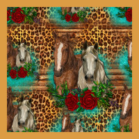 Horses With Roses Seamless Pattern Urban Heavy Tee | Teevron
