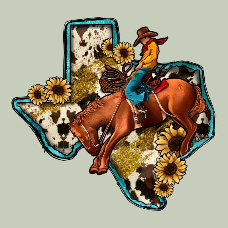 Rodeo Sunflower Texas Map Long Sleeve Tee by JahusDesignShop | Teevron