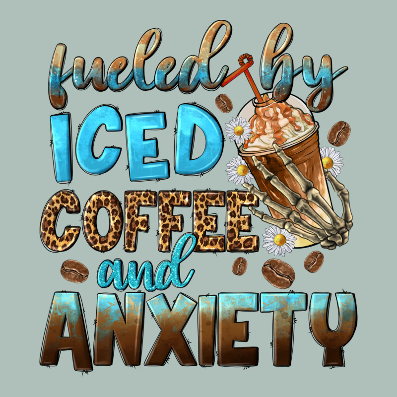 Fueled By Iced Coffee And Anxiety Heavyweight Hoodie by NancyCooperArtShop | Teevron