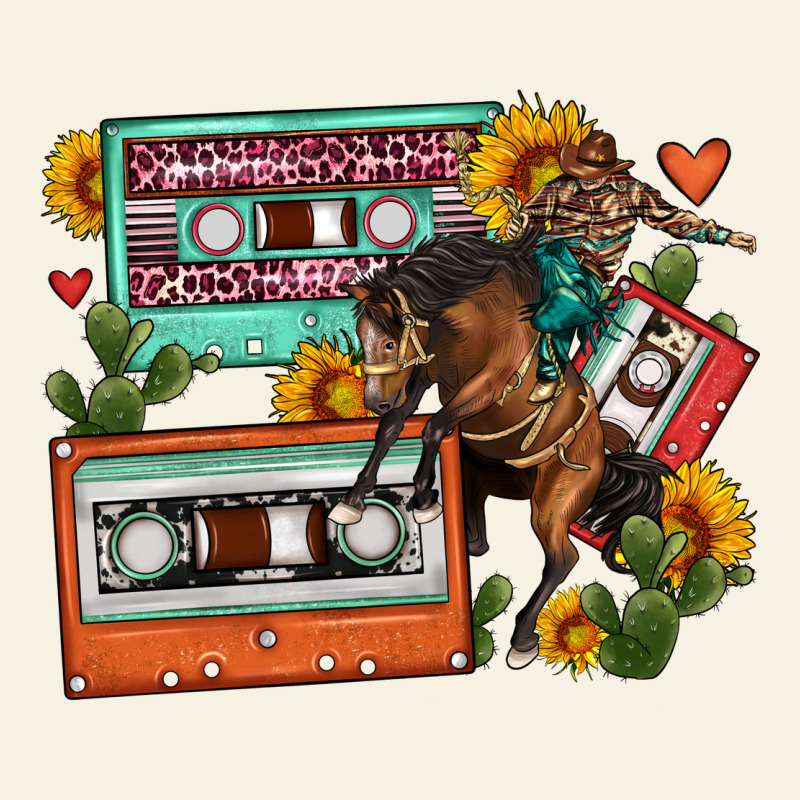 Rodeo Sunflower Cactus Cassette Vintage Tee by FaDigitalArtStudio | Teevron