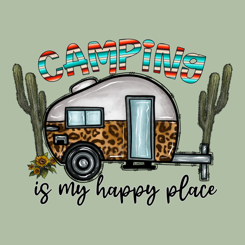 Camping Is My Happy Place Urban Heavy Tee by CowhideDigitalArt | Teevron