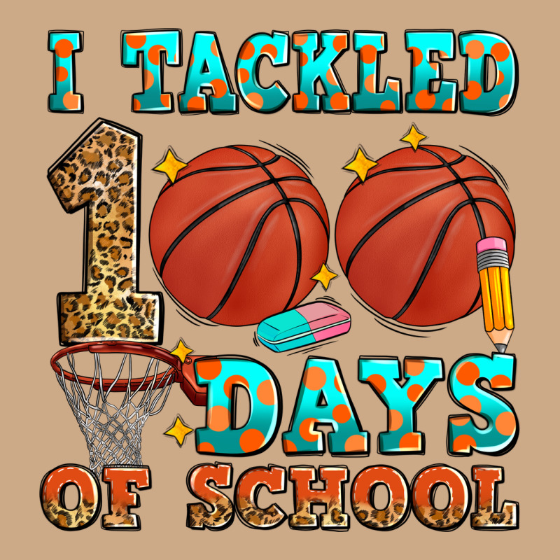 I Tackled 100 Days Of School Basketball Vintage Hoodie by Zillion Design Studio | Teevron