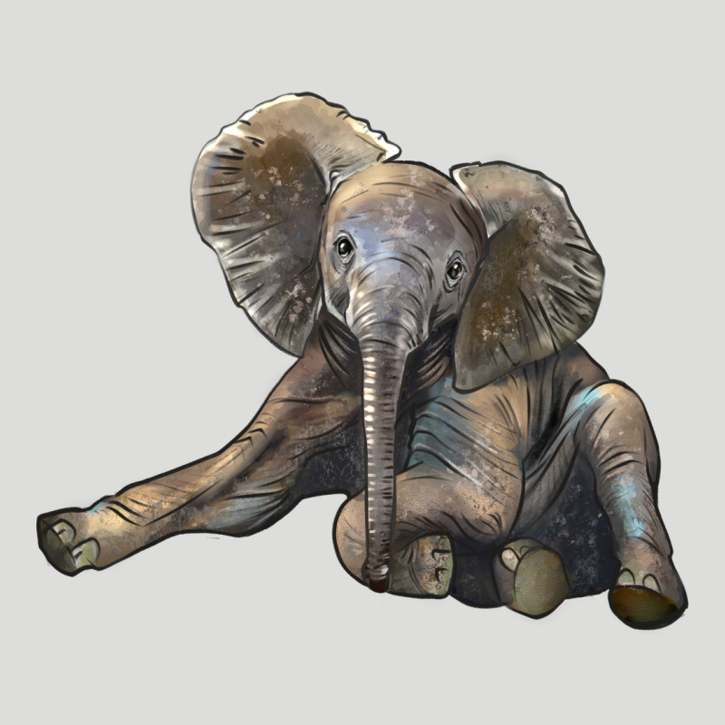 Baby Elephant Zipper Hoodie by LillyAllenDesigns | Teevron