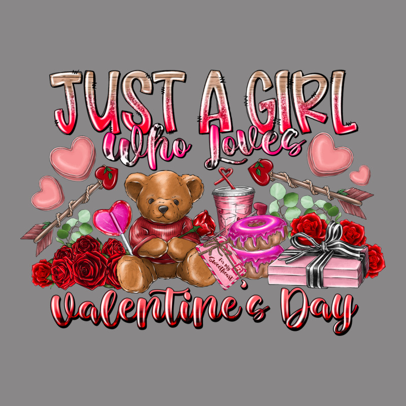 Just  Girl Who Loves Valentines Day Vintage Tee by RacoonDesign | Teevron