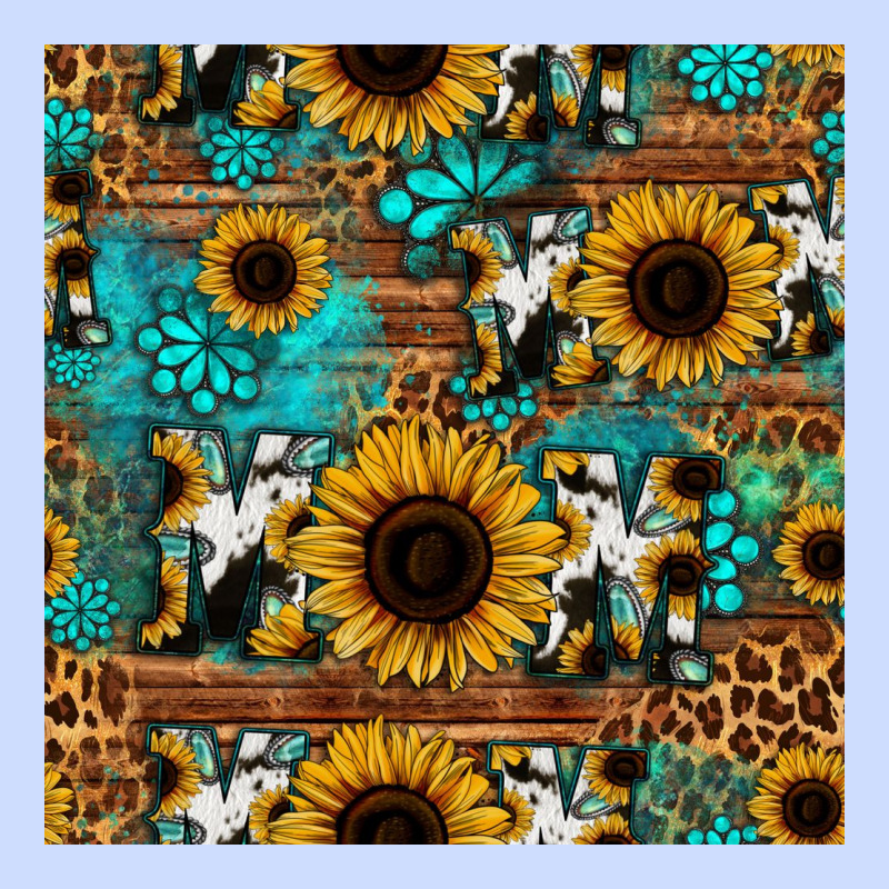 Sunflower Cowhide Mom Seamless Pattern Urban Heavy Tee by HRA Design Shop | Teevron