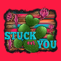 Stuck On You Heart Cactus Serape Leopard Background Zipper Hoodie | Teevron