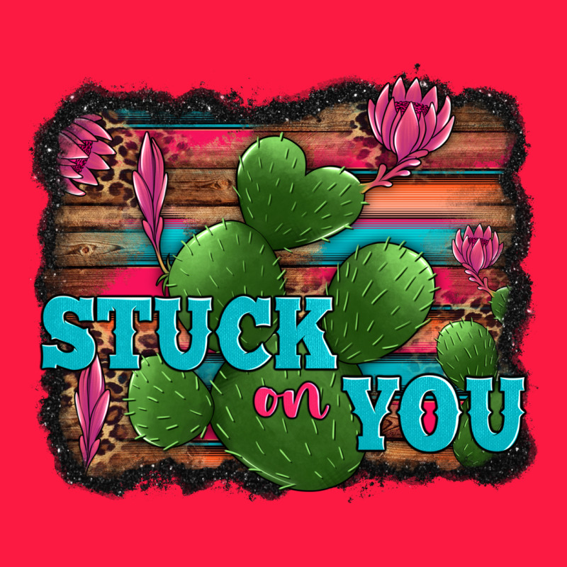 Stuck On You Heart Cactus Serape Leopard Background Zipper Hoodie by Jasminsmagicworld | Teevron