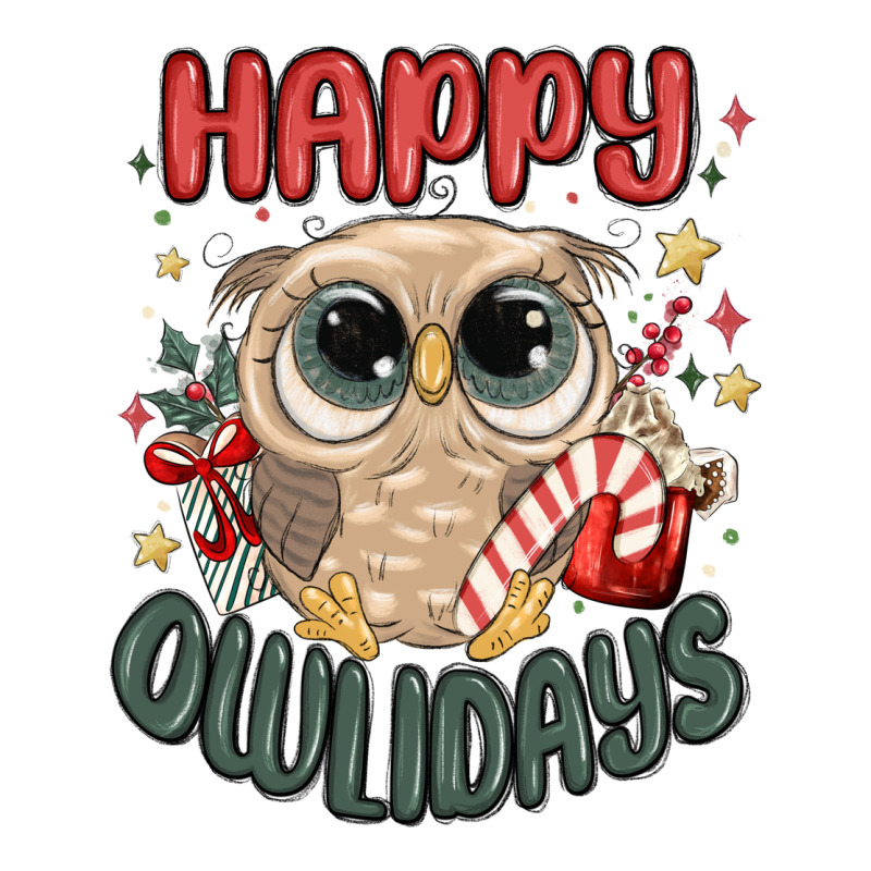Happy Owlidays Heavyweight Hoodie by MaliasSmallBusiness | Teevron