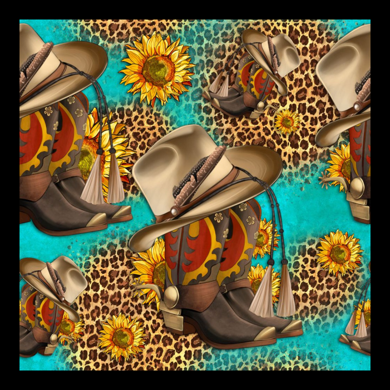 Western Boots And Hat Seamless Pattern Heavyweight Sweatshirt by HRA Design Shop | Teevron