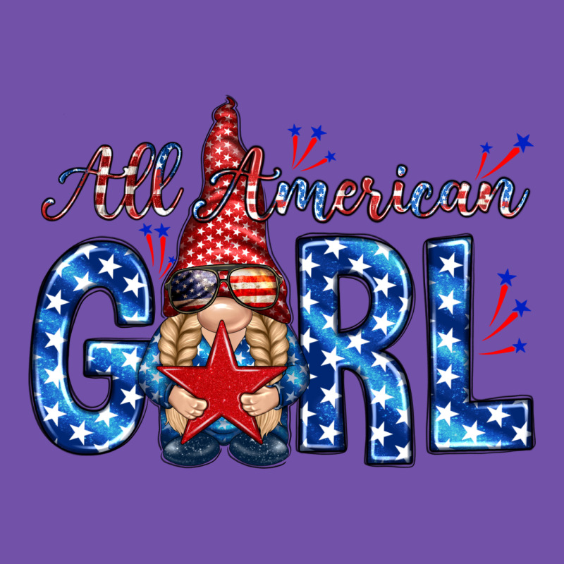 All American Girl With Gnome Premium Sweatshirt by NancyCooperArtShop | Teevron