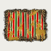 Christmas Reindeers Leopard Background Zipper Hoodie | Teevron