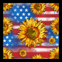Sunflowers American Flag Seamless Pattern Heavyweight Sweatshirt | Teevron