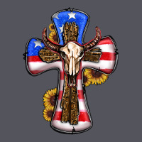 American Flag Cross Cow Skull Sunflowers Vintage Hoodie | Teevron