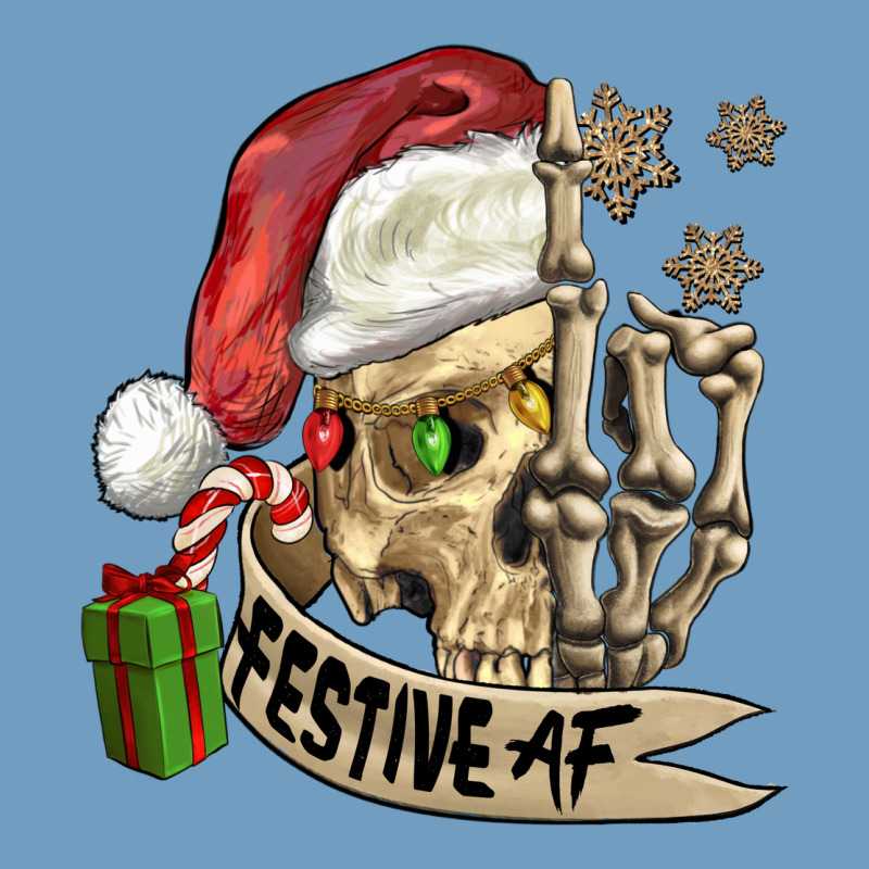 Festive Af Christmas Skull Urban Heavy Tee by FaDigitalArtStudio | Teevron