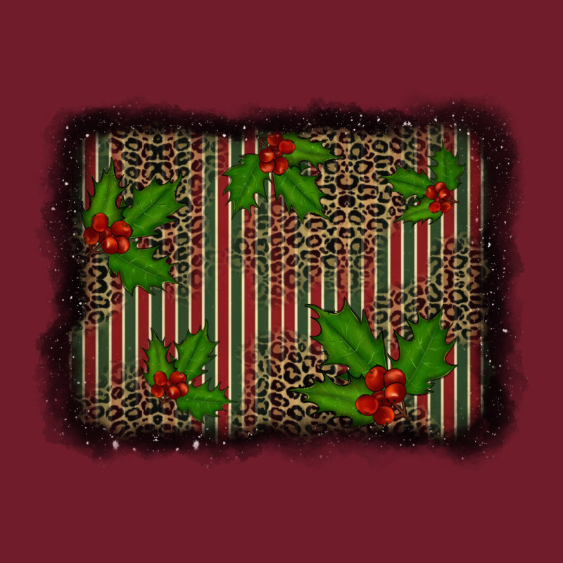 Christmas Plaid Leopard Mistletoe Background Zipper Hoodie by BarkalooDesign | Teevron