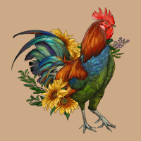 Rooster With Sunflowers Vintage Hoodie | Teevron