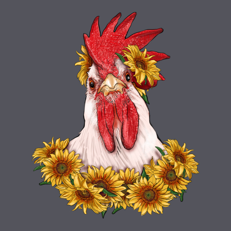 Rooster Head With Sunflowers Vintage Hoodie by RanaPortraitStore | Teevron