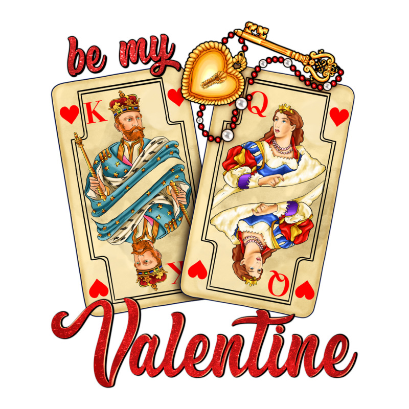 Be My Valentine With Playing Cards And Key Ladies Tee by AdoDesignShop | Teevron