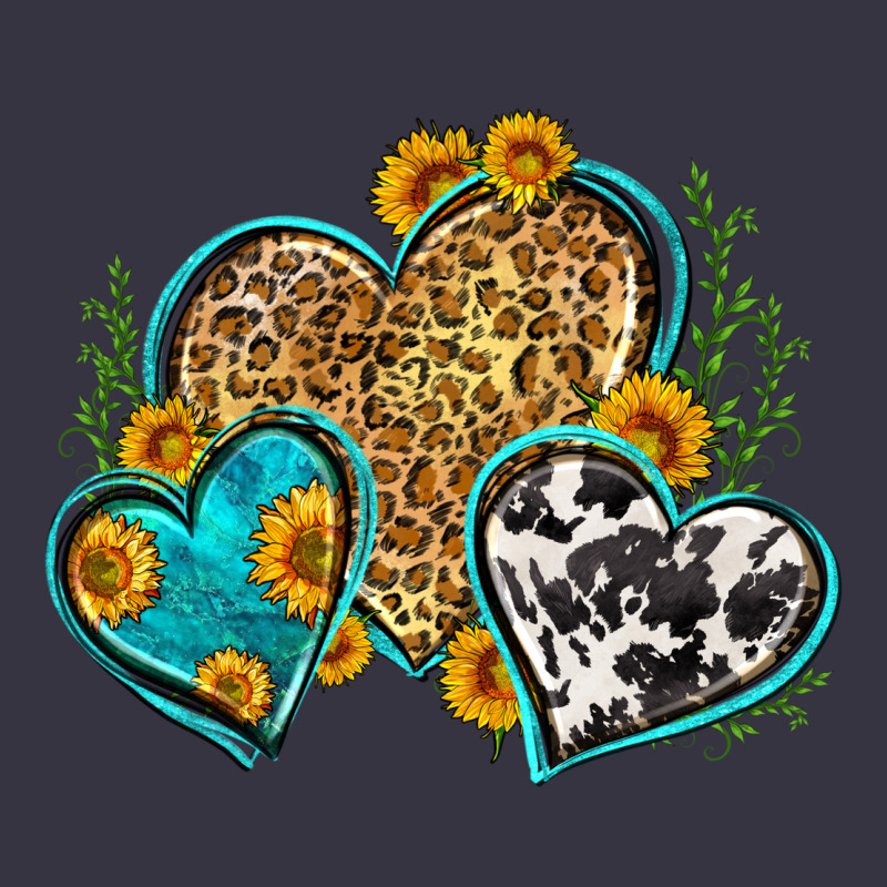 Leopard Cowhide Hearts Vintage Hoodie by Zillion Design Studio | Teevron